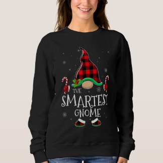 Smartest Gnome Buffalo Plaid Matching Family Chris Sweatshirt