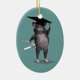 Smartest Rat In Town Ceramic Ornament