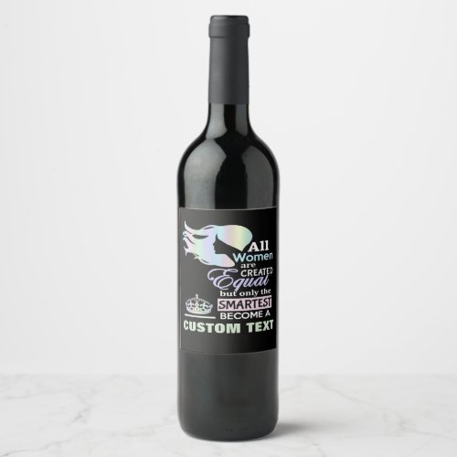 Smartest women custom occupation role title  wine label