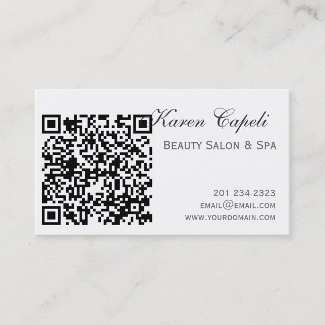 Smartfone Barcode  Salon Appointment Card (Front)