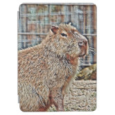 Capa Para iPad Mini Óptica desenho animado de capybara ukulele