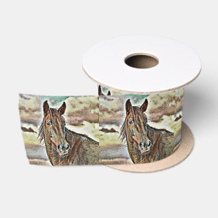 smartmix animal- horse 2 satin ribbon