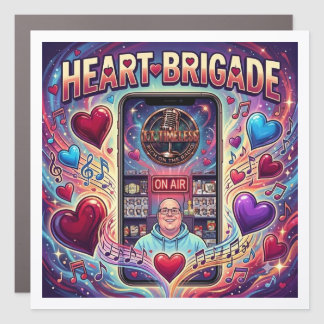 Smartphone Heart Brigade Car Magnet