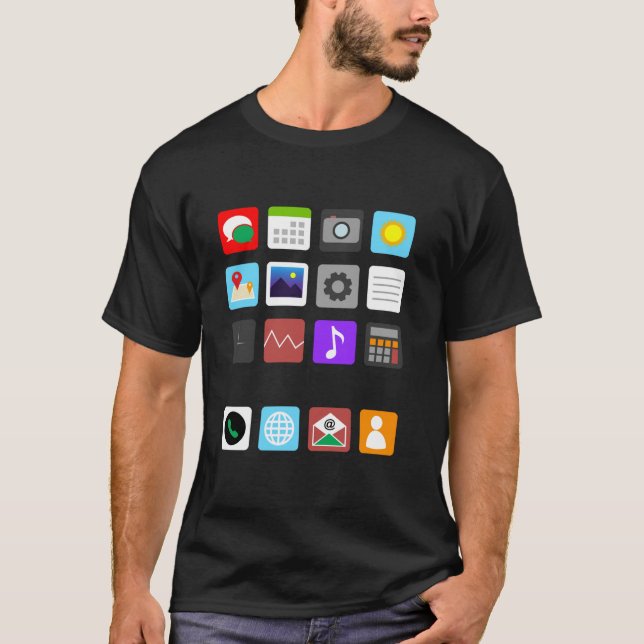 Smartphone Mobile App Cell Phone Costume Halloween T-Shirt (Front)
