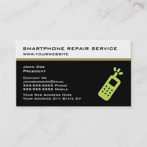 Smartphone Repair Service Business Cards