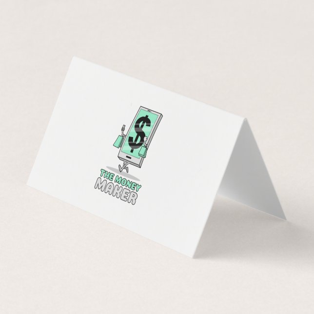 smartphone with a dollar bill sign business card (Front)