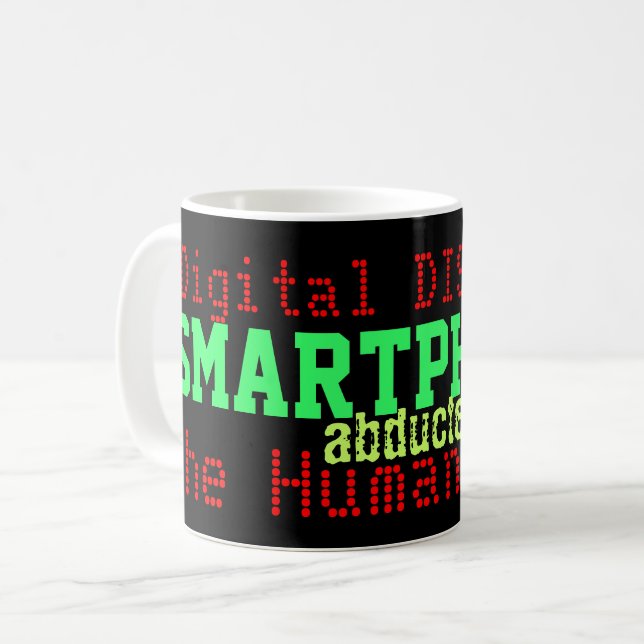 Smartphones Digital Distress Humor Mug (Front Left)
