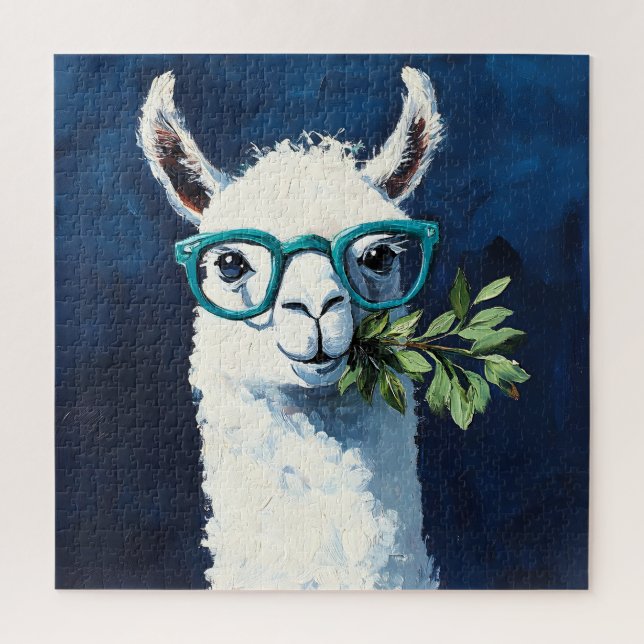 Smarty Llama Chic Jigsaw Puzzle (Vertical)
