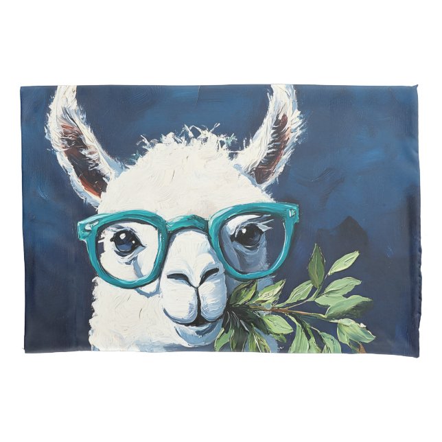 Smarty Llama Chic Pillow Case (Front)