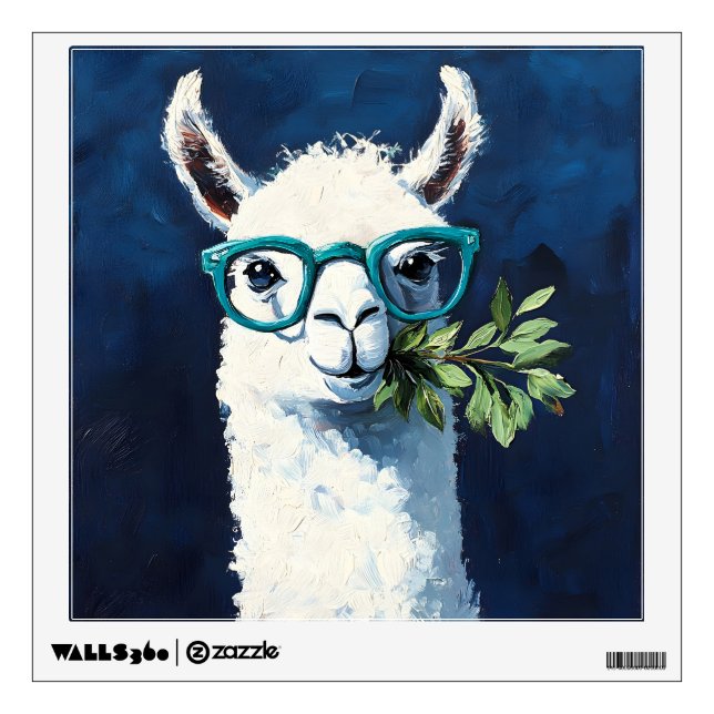 Smarty Llama Chic Wall Decal (Front)