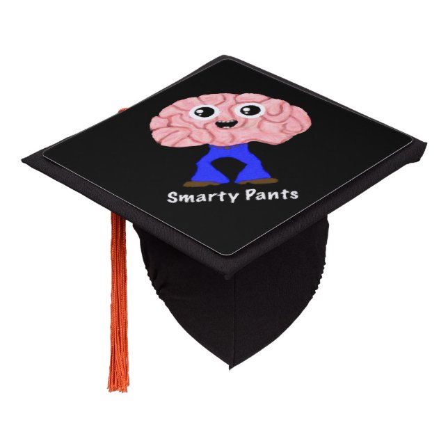 Smarty Pants Brain Graduation Cap Topper (Angled)