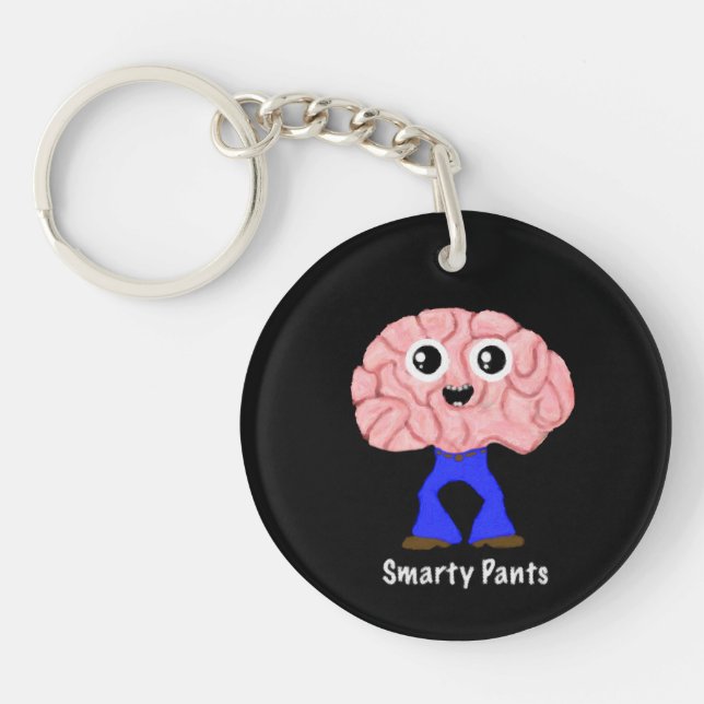 Smarty Pants Brain Keychain (Front)