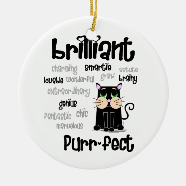 Smarty Pants Ceramic Ornament (Front)