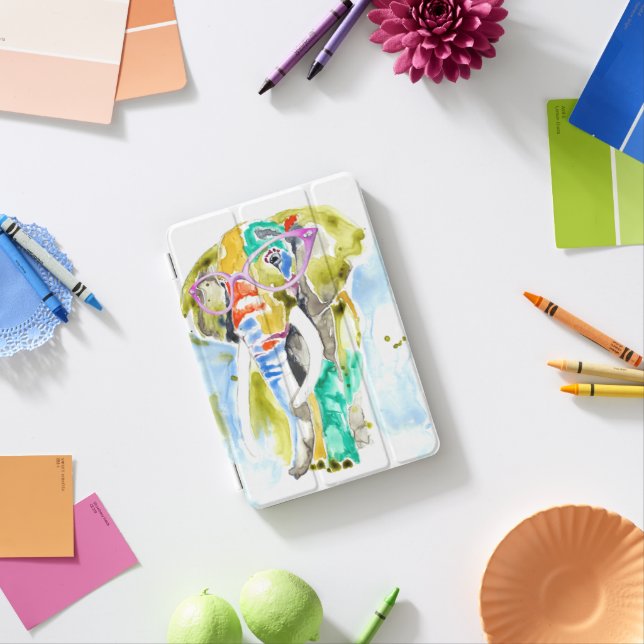 Smarty-Pants Elephant iPad Mini Cover (In Situ)