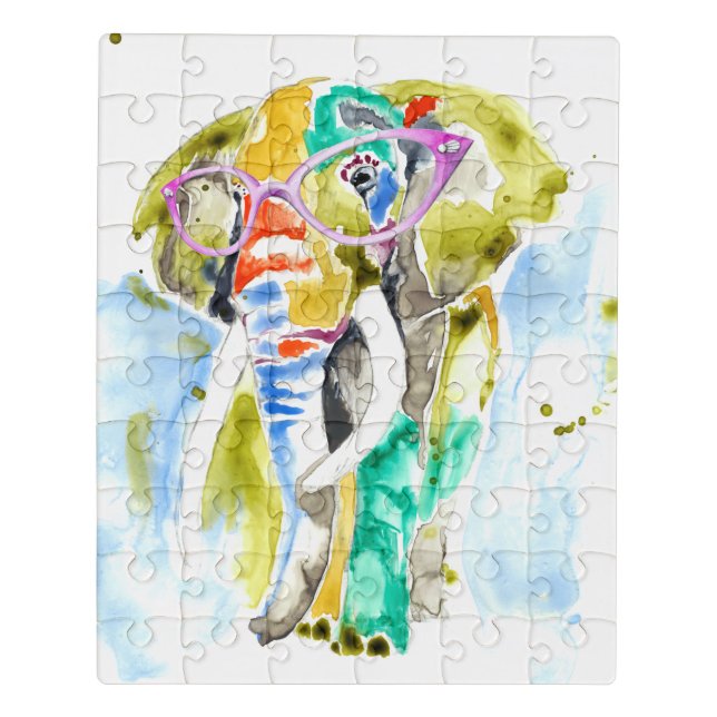 Smarty-Pants Elephant Jigsaw Puzzle (Puzzle Vertical)
