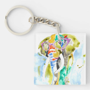 Smarty-Pants Elephant Keychain