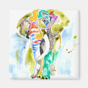 Smarty-Pants Elephant Magnet