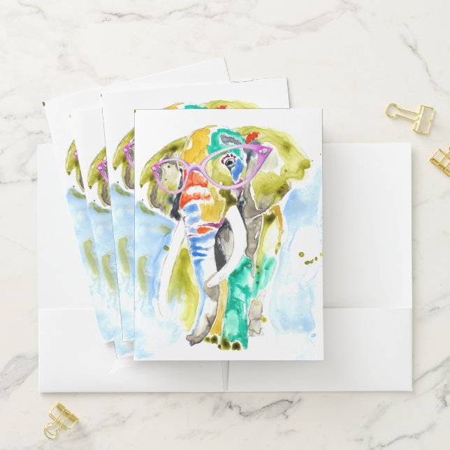 Smarty-Pants Elephant Pocket Folder (In Situ)
