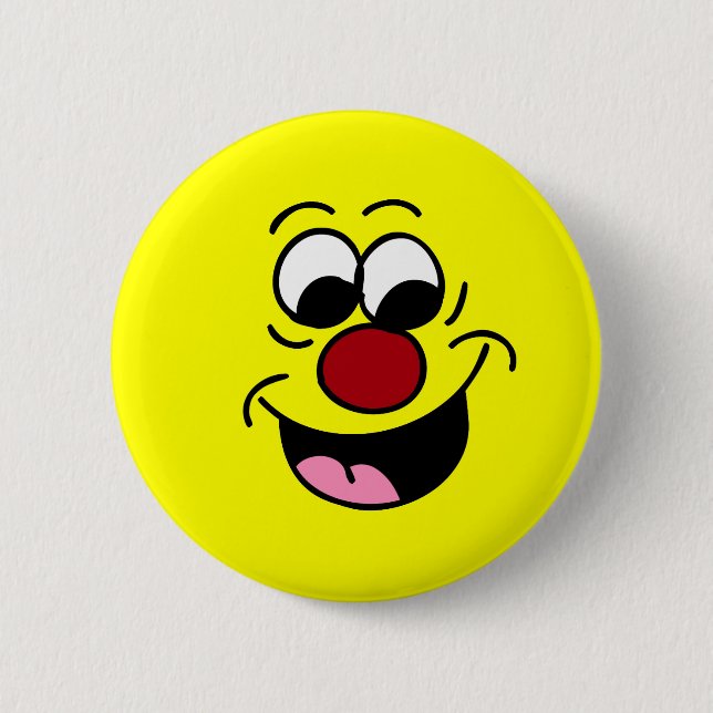 Smarty Pants Face Grumpey Pinback Button (Front)