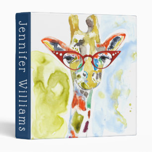 Smarty-Pants Giraffe 3 Ring Binder