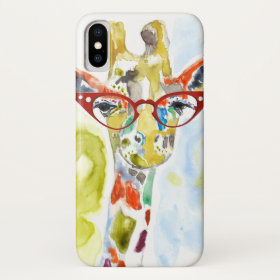 Smarty-Pants Giraffe iPhone X Case