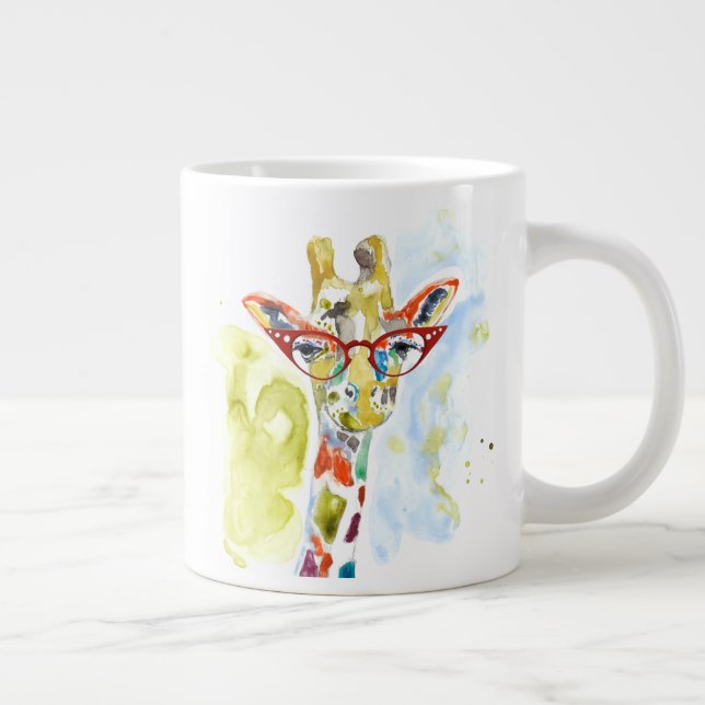 Smarty-Pants Giraffe Giant Coffee Mug (Right)
