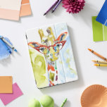 Smarty-Pants Giraffe iPad Pro Cover<br><div class="desc">This watercolor print features a colorful giraffe in eyeglasses | By Jennifer Goldberger</div>