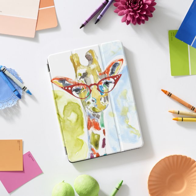 Smarty-Pants Giraffe iPad Pro Cover (Desk)
