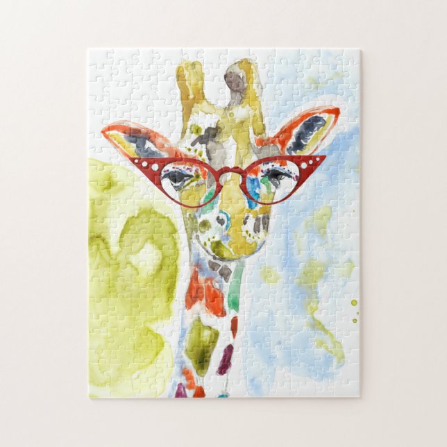 Smarty-Pants Giraffe Jigsaw Puzzle (Vertical)