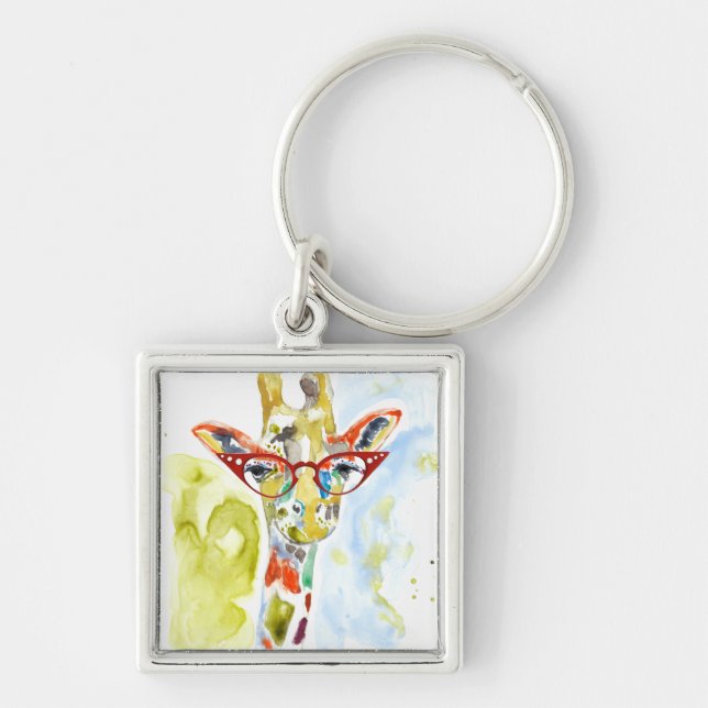 Smarty-Pants Giraffe Keychain (Front)