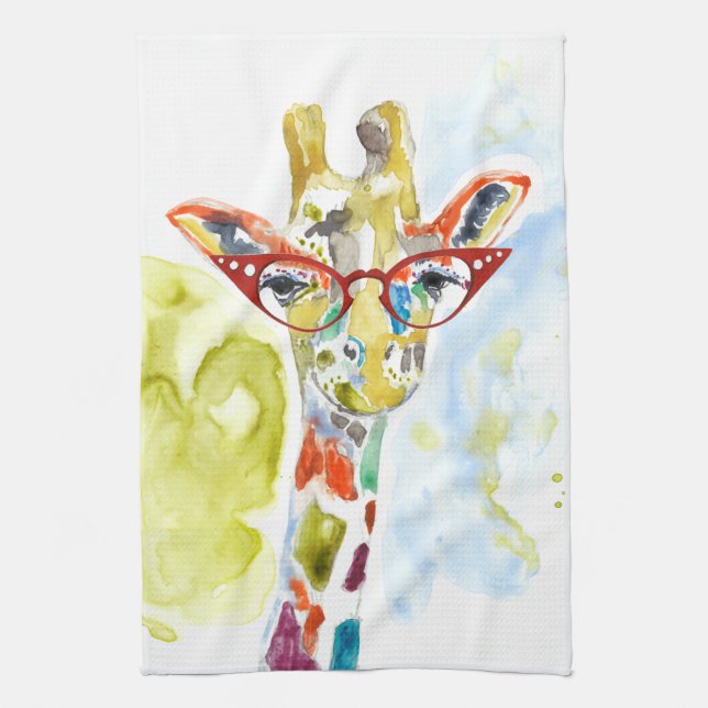 Smarty-Pants Giraffe Kitchen Towel (Vertical)