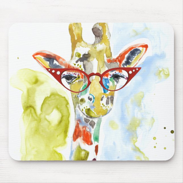 Smarty-Pants Giraffe Mouse Pad (Front)