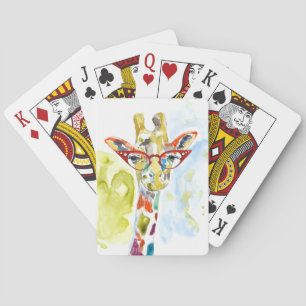 Smarty-Pants Giraffe Poker Cards