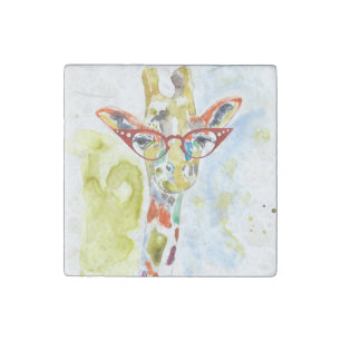 Smarty-Pants Giraffe Stone Magnet