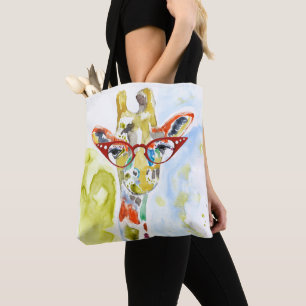 Smarty-Pants Giraffe Tote Bag