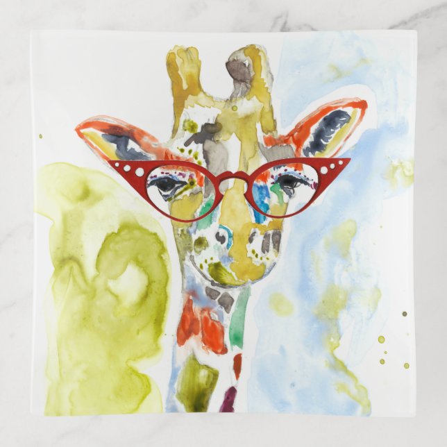 Smarty-Pants Giraffe Trinket Tray (Front)