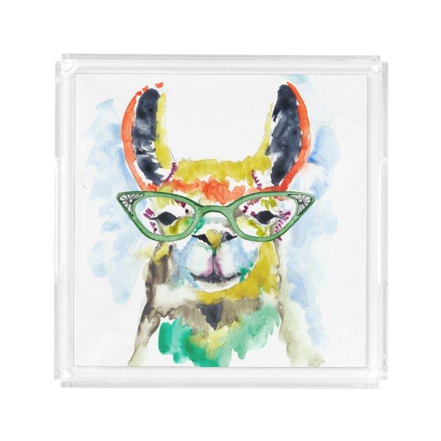 Smarty-Pants Llama Acrylic Tray (Front)