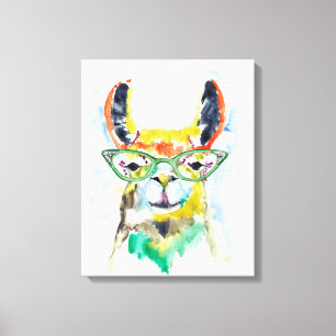 Smarty-Pants Llama Canvas Print