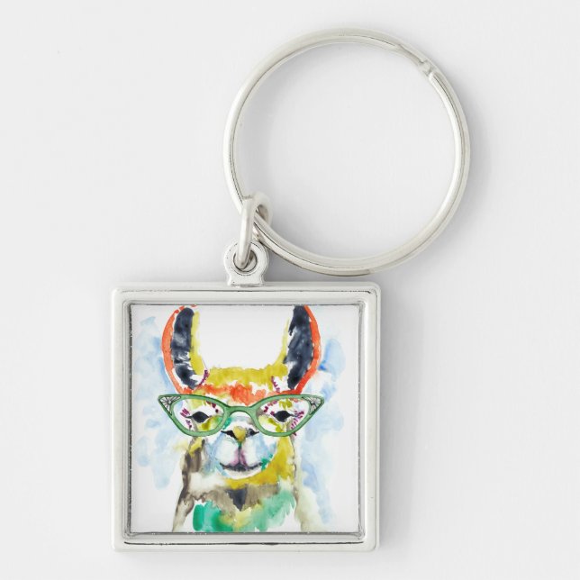 Smarty-Pants Llama Keychain (Front)
