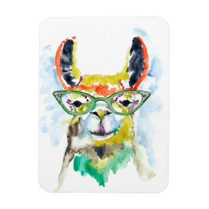 Smarty-Pants Llama Magnet