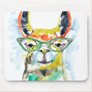 Smarty-Pants Llama Mouse Pad