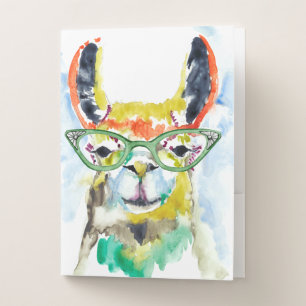 Smarty-Pants Llama Pocket Folder