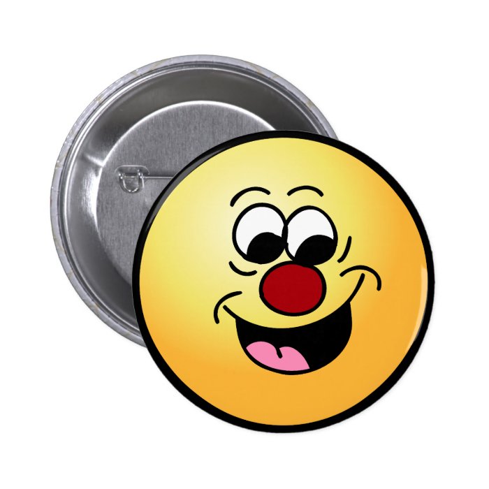 Smarty Pants Smiley Face Grumpey Button