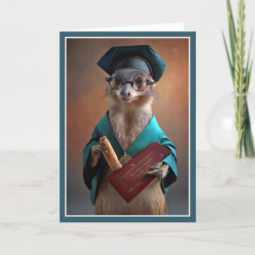 Smarty Pants Weasel Graduation Card