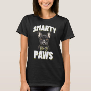 Smarty Paws French Bulldog Dog Wearing Glasses T-Shirt