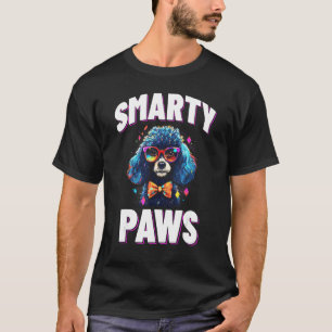 Smarty Paws   Poodle Dog Wearing Glasses T-Shirt