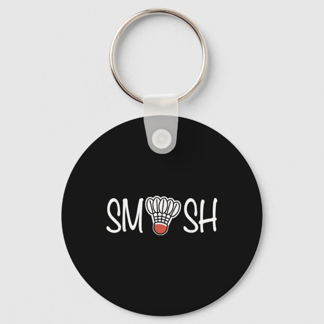 Smash Badminton - Badminton Player - Shuttle Raque Keychain (Front)