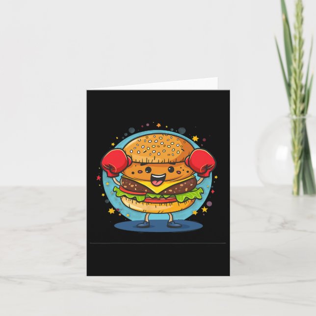 Smash Burger Costume With Funny Boxing Gloves Cost Card (Front)