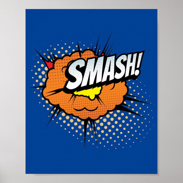 Smash! Dynamic Pop Art Comic Impact Poster (Front)