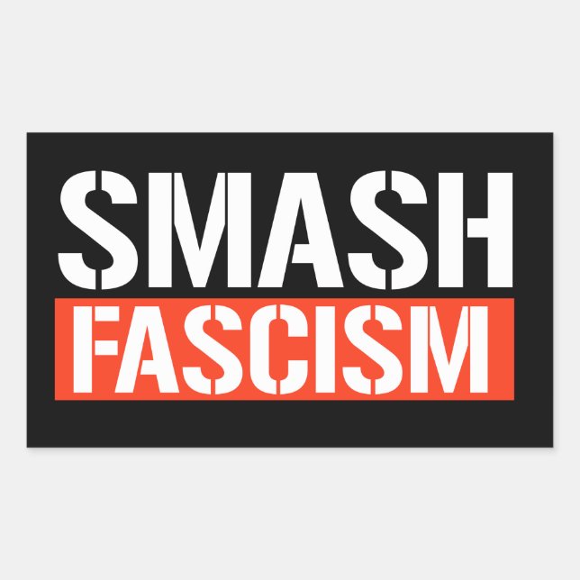 Smash Fascism Rectangular Sticker (Front)